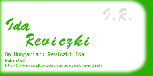 ida reviczki business card